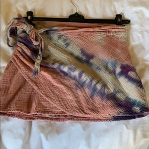 Free people Pink tie dye skirt